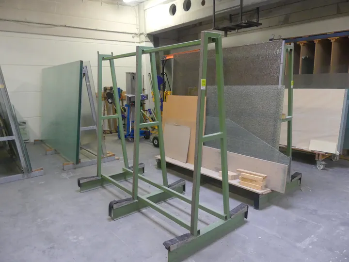 Glas-Transportgestell, ohne Inhalt Maße in cm ca. 232 x 120 x 215